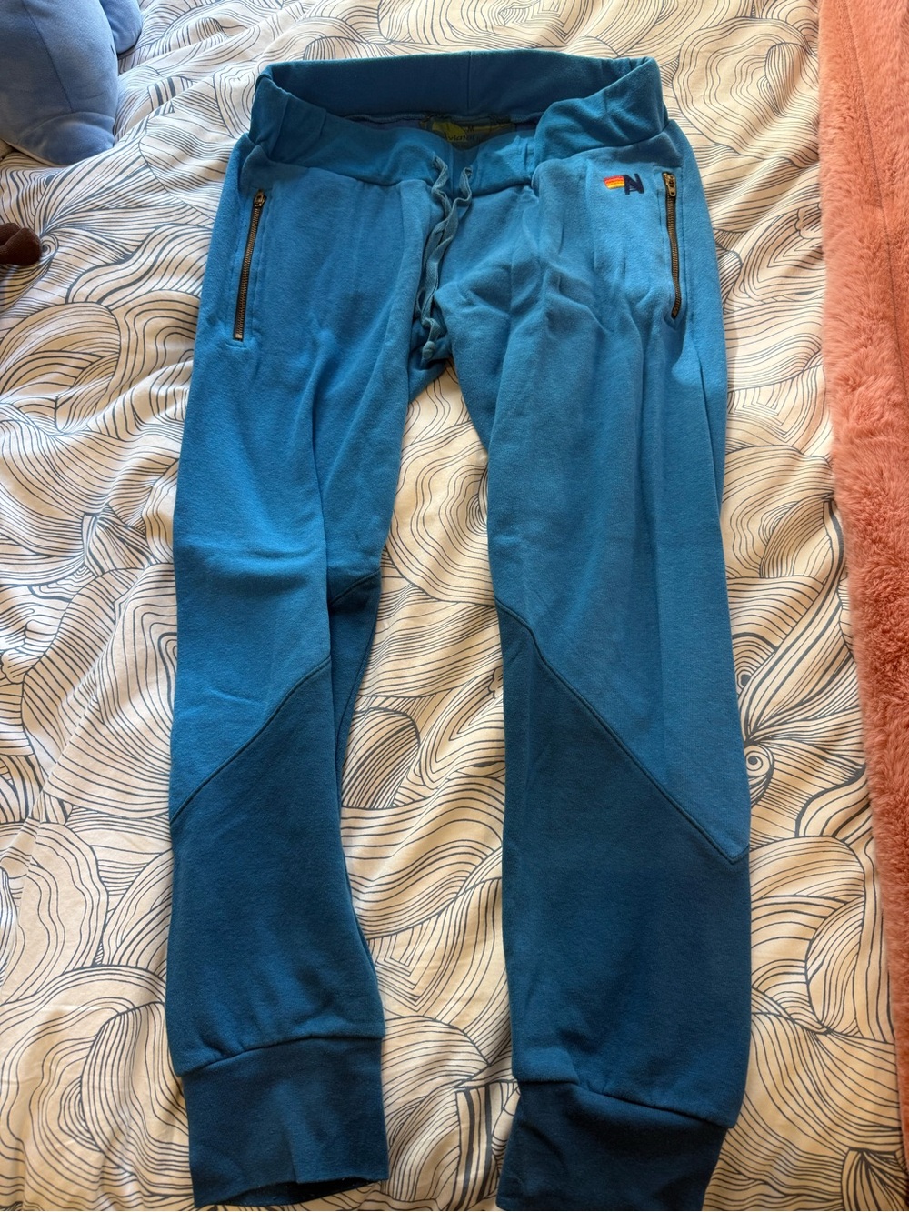 Aviator Nation Teal & Deep Teal Track Joggers